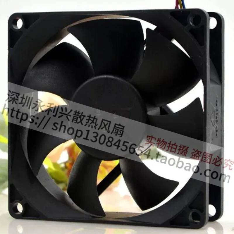 12V 0.30A 3-Wire CPU Motherboard Power Fan 80mm High Speed Brushless Cooling Fan for Inverter Power Supplies, Quiet Operation Ef