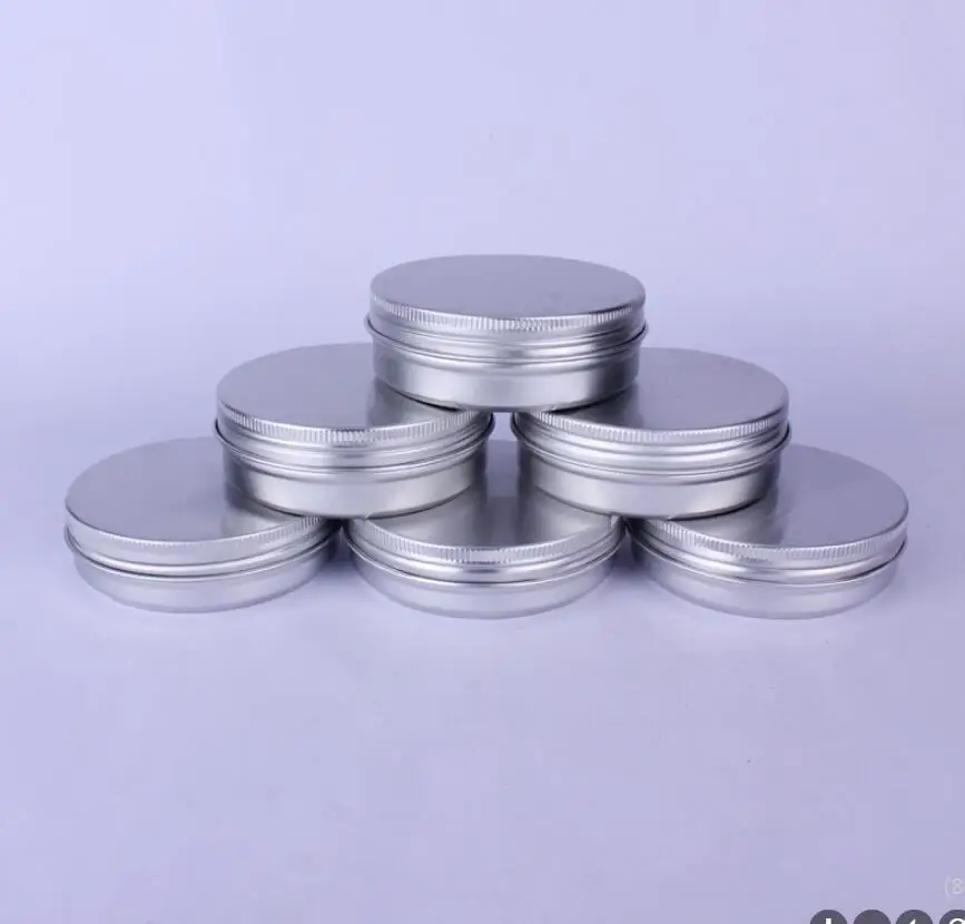 100 جرام الألومنيوم جرة وعاء زجاجة الشاي القصدير يوم كريم الليل قناع هلام الرطوبة مصل الفن مسمار الشمع العناية بالبشرة مستحضرات التجميل التعبئة