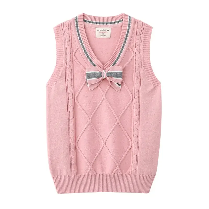 

Детская весенняя верхняя одежда для детей 5, 6, 7, 8, 10, 12, 14 лет, детская одежда OGV225127 5–14 лет, свитер без рукавов, жилет, 100% хлопок