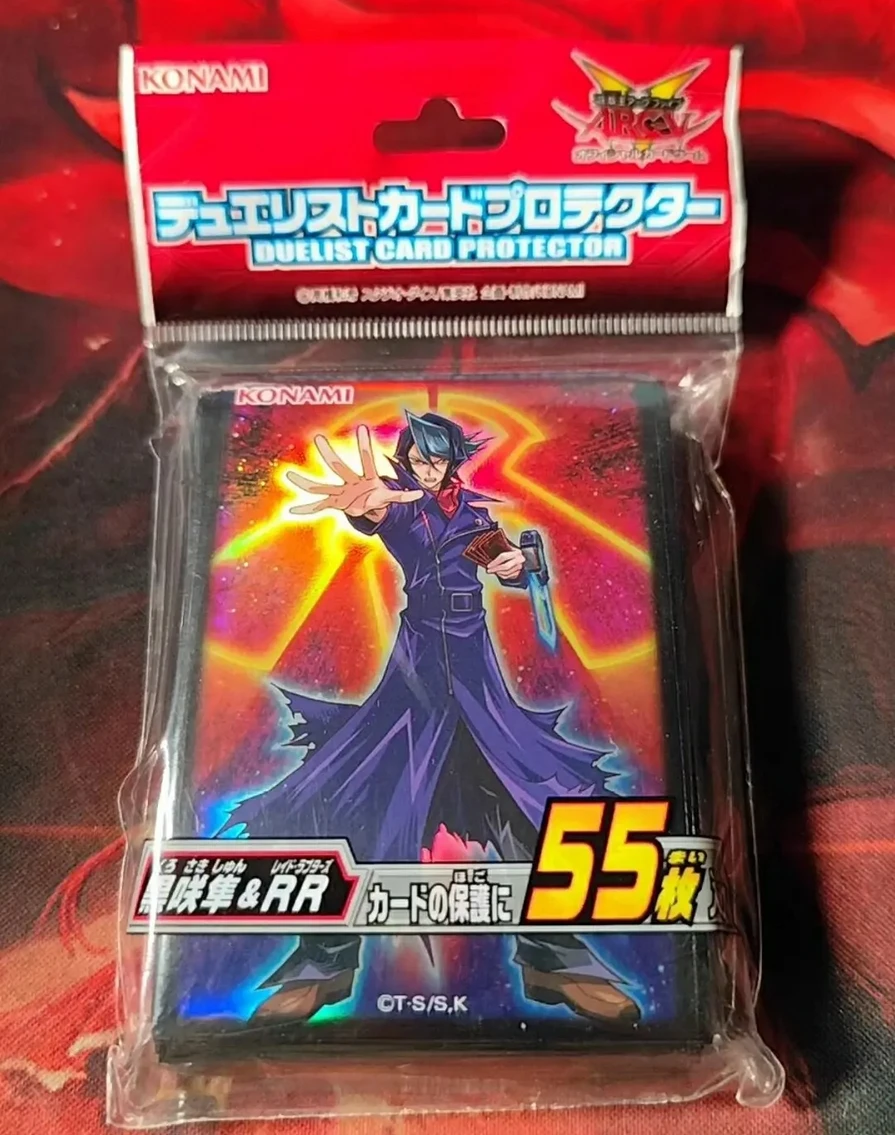 55Pcs Yugioh KONAMI Duel Monsters Kurosaki Shun Shay Obsidian Official Collection Sealed Duelist Card Protector Sleeves