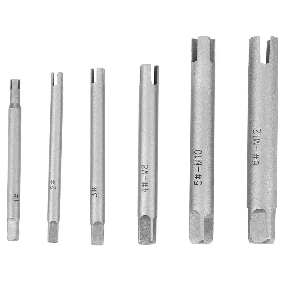 Voor Tap Extractor Set Staal Gebroken Kop Schroef Remover Schroef Tap Extractor Bolt Extractor Kit Koolstofstaal Gereedschap (6 stks/set)