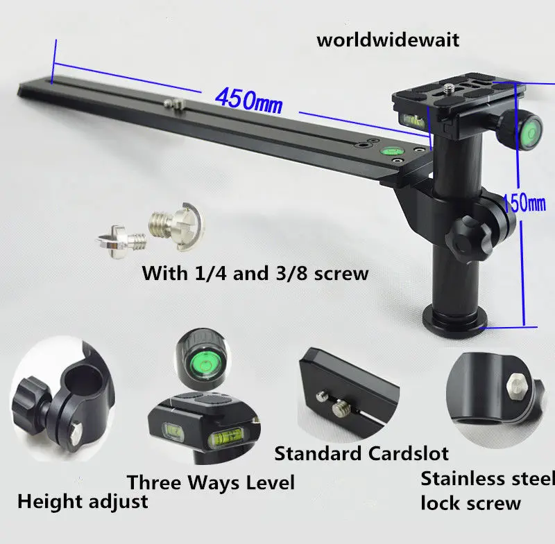 LS-400 Long Rail Plate + Telephoto Zoom Lens Holder Support Bracket For Tripod