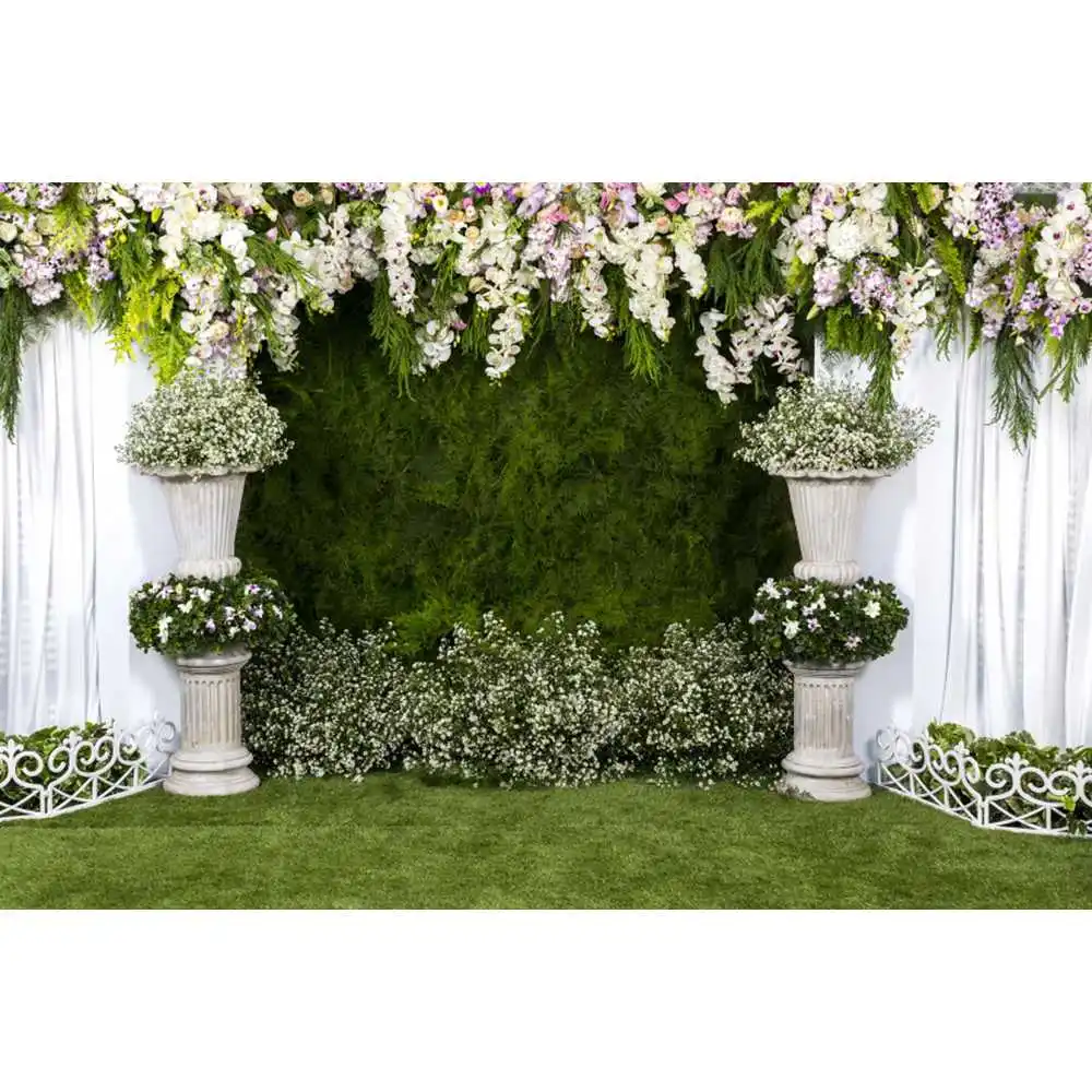 Wedding Party Decoration Photocall Backdrop Flowers Wall Floral Baby Birthday Photography Background For Photo Studio Photophone