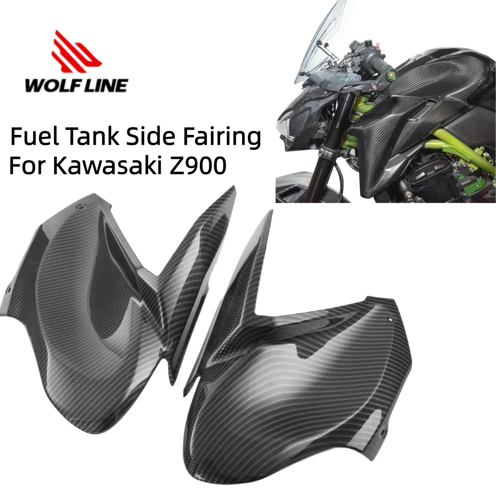 

Wolfline for Kawasaki Z900 Motorcycle Fuel Tank Side Fairing Panel Z 900 2017-2019 Left & Right Oil Tank Side Cover Protector