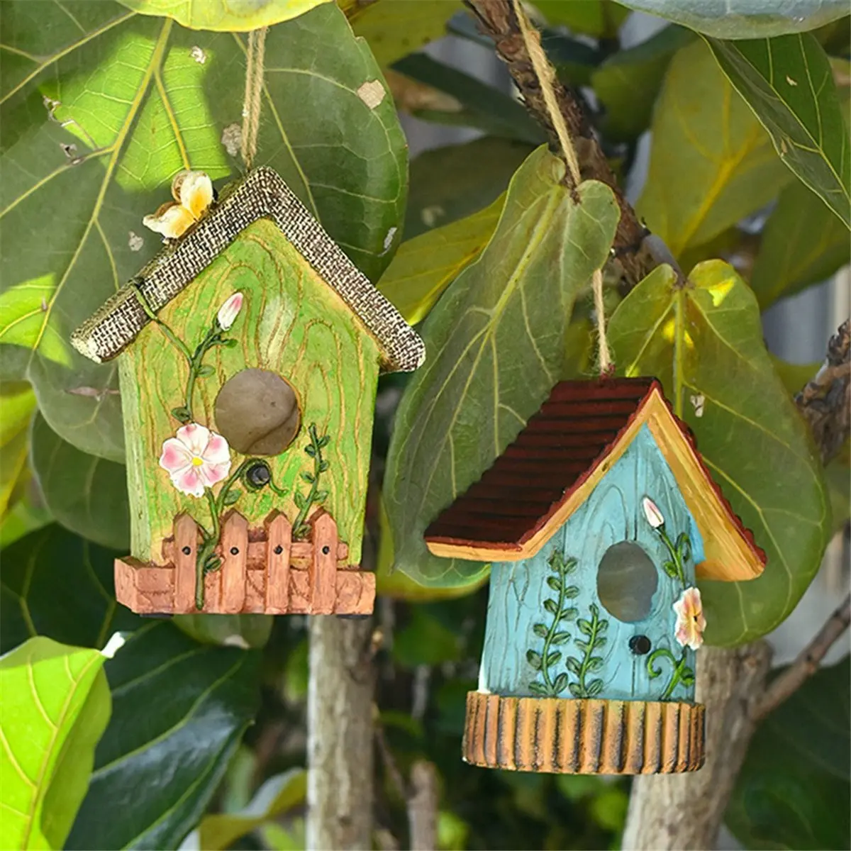Fits for Hanging Birdhouse Bird House Garden Decoration Hummingbird Nest Suitable for Tree Hanging Courtyard Layout Craft B