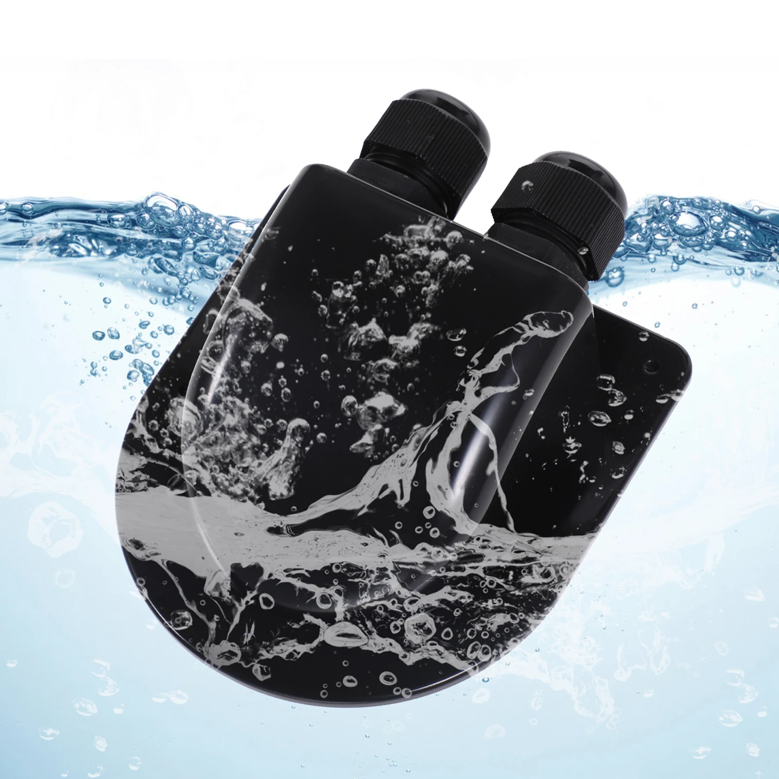 

Rv Cable Gland 2-Hole Waterproof Uv Resistant No Drilling Required Premium ABS Material Cable Gland