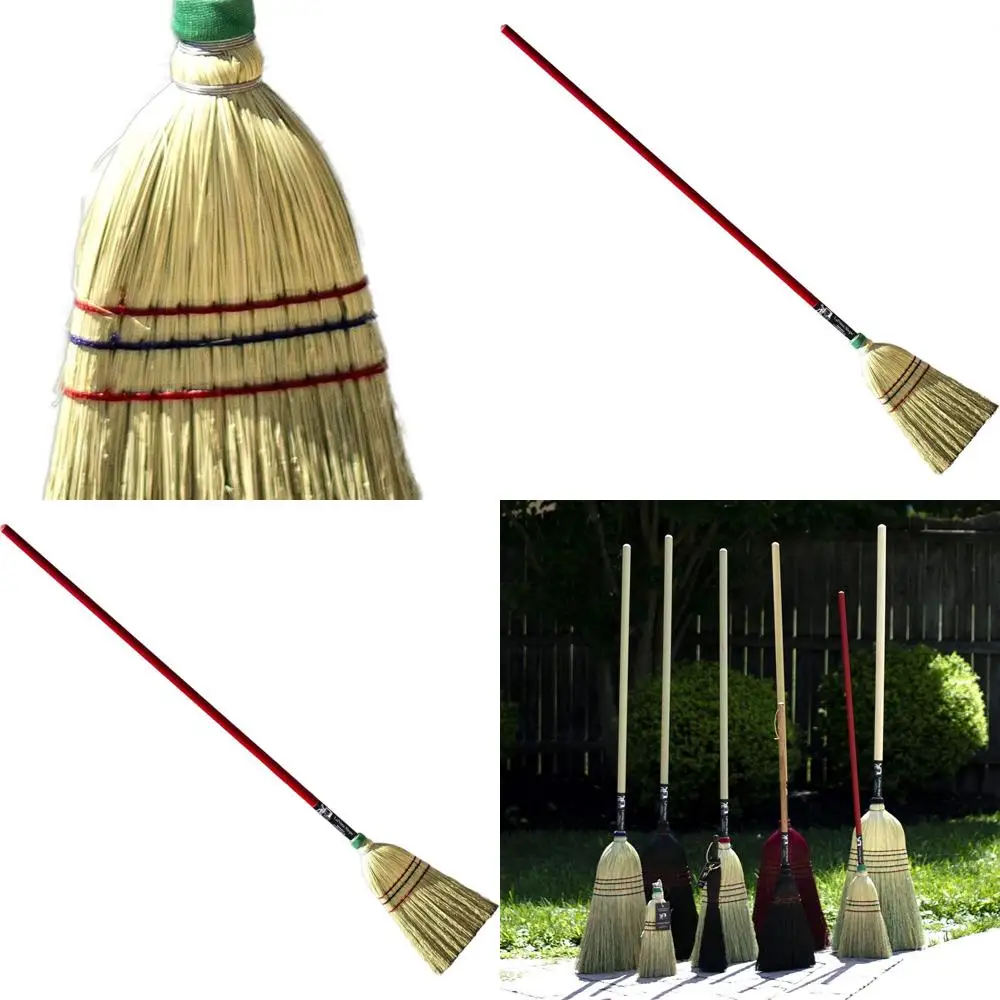 

Handcrafted Broomcorn Broom with Long Handle, Small Head (48-Inch)