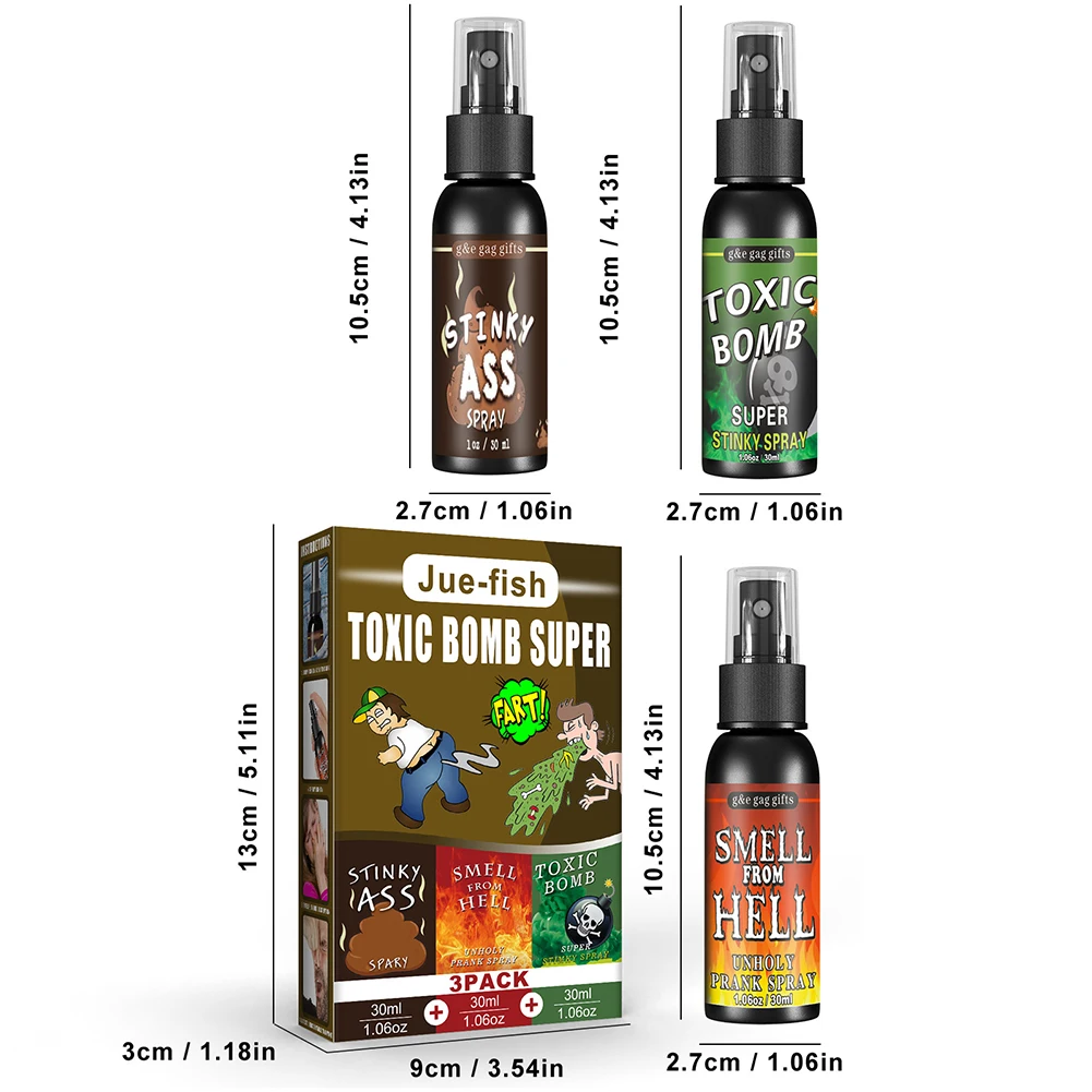 30 ml Poop Spray Kreative Flüssigkeit Furz Gag Streich Witz Spray Lustiges Spielzeug Ungiftige Stinkbomben Extra Starke Stinkende Stinkende Gas Spray