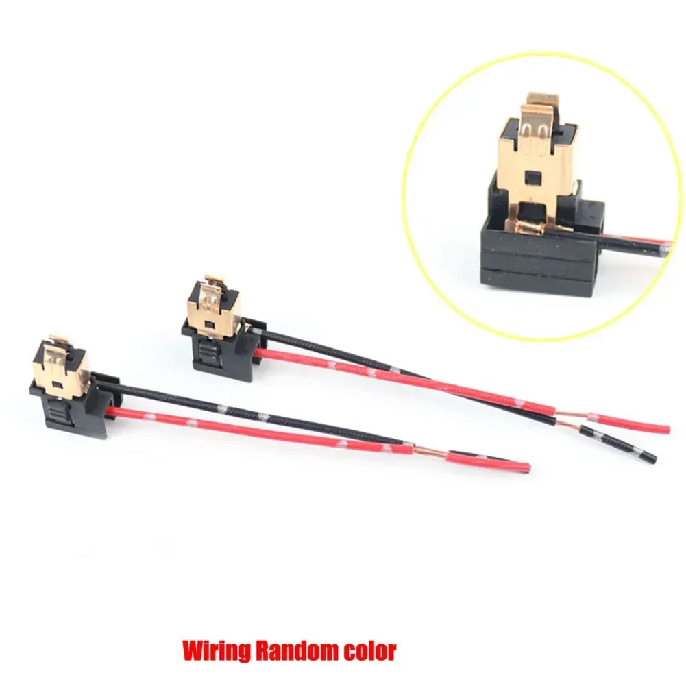 2PCS H1 H3 Socket Extension Wiring Harness Connector LED Headlight Adapter Automobile Replacement Line Accessory