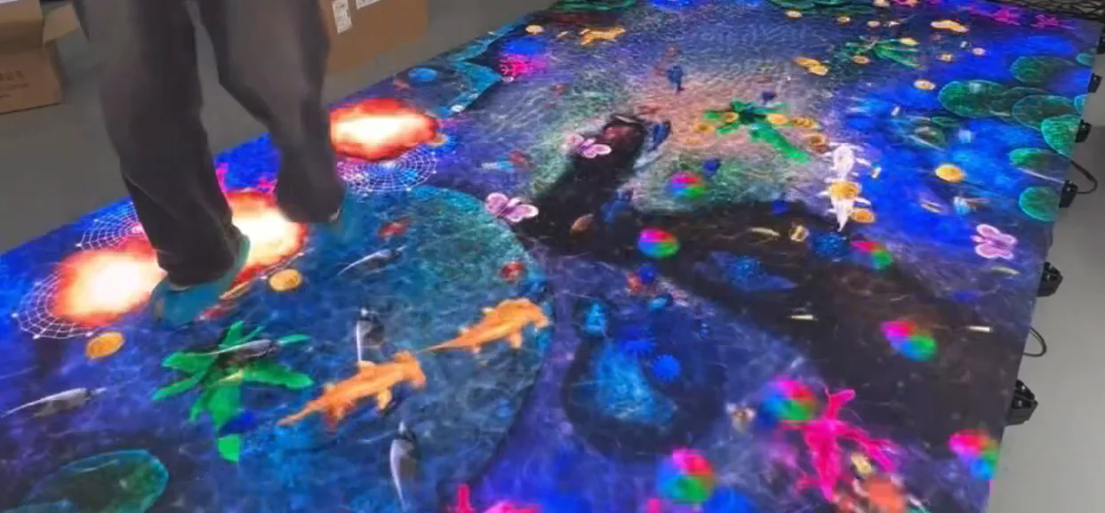 Customizable 3D Dynamic Full Color LED Display for Indoor Outdoor Plaza Exhibition Halls Interactive Floor Tile Display for Bars - view 5