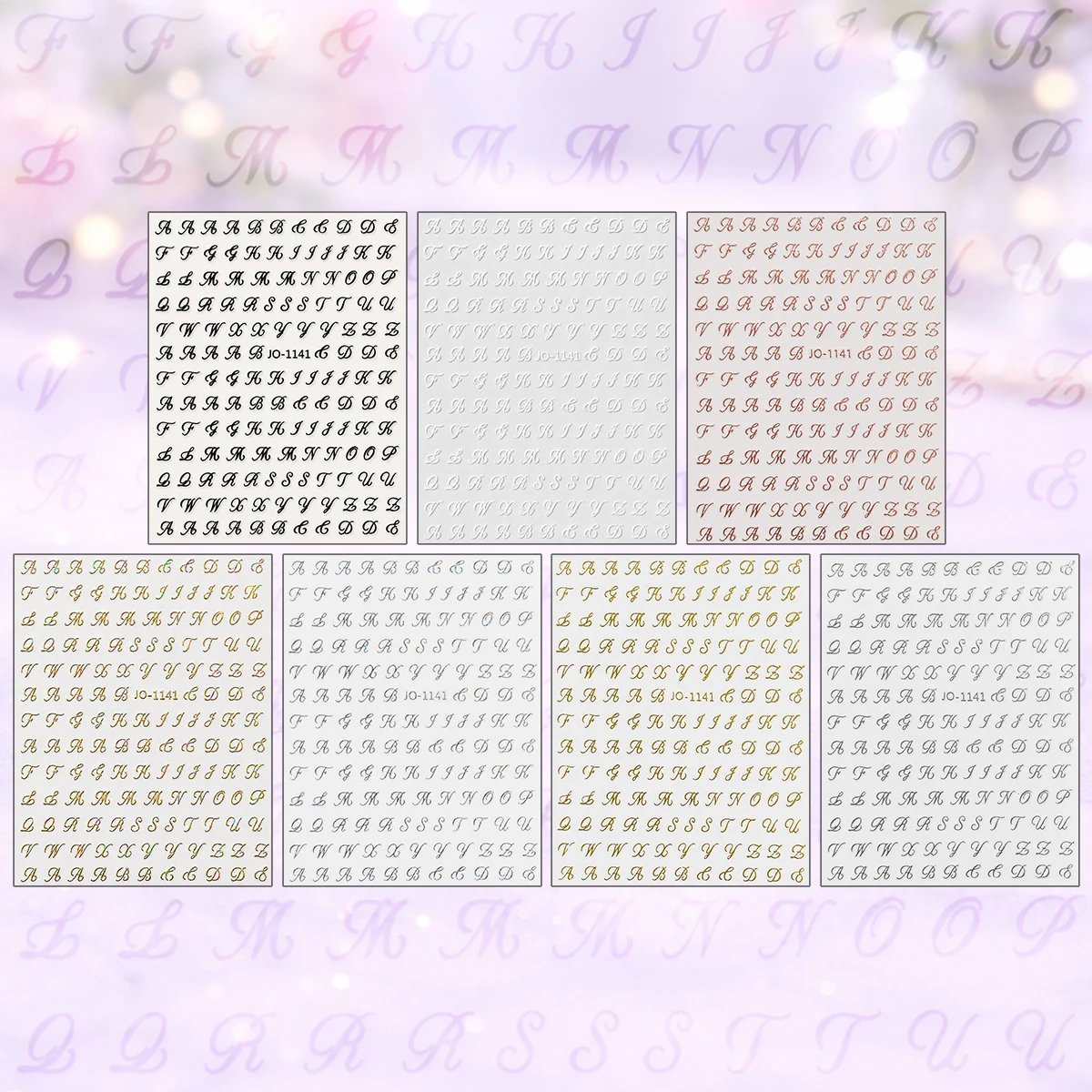 2/3/4/7/14 3D Cursive Alphabet - Nail Art Elegant review and price