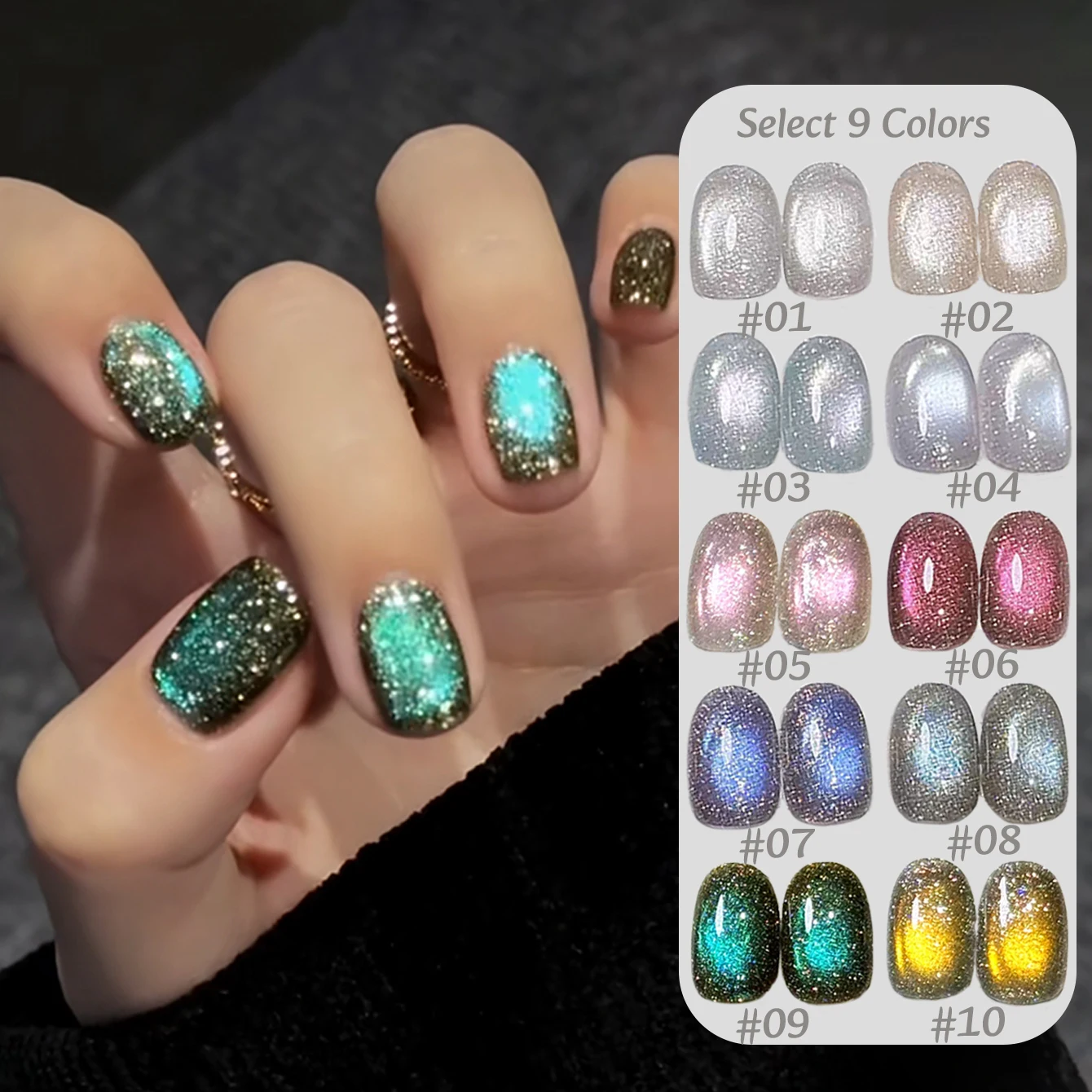 Nail Art Emerald Blue - 1 pieza de esmalte de uñas