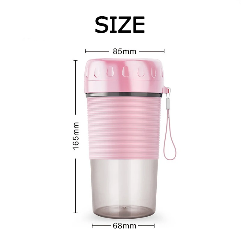 300ML USB แบบพกพา Juicer Mini ครัวเรือนผสมอาหารเครื่องปั่นเครื่องคั้นน้ำเครื่อง Home ถ้วยน้ำใหม่