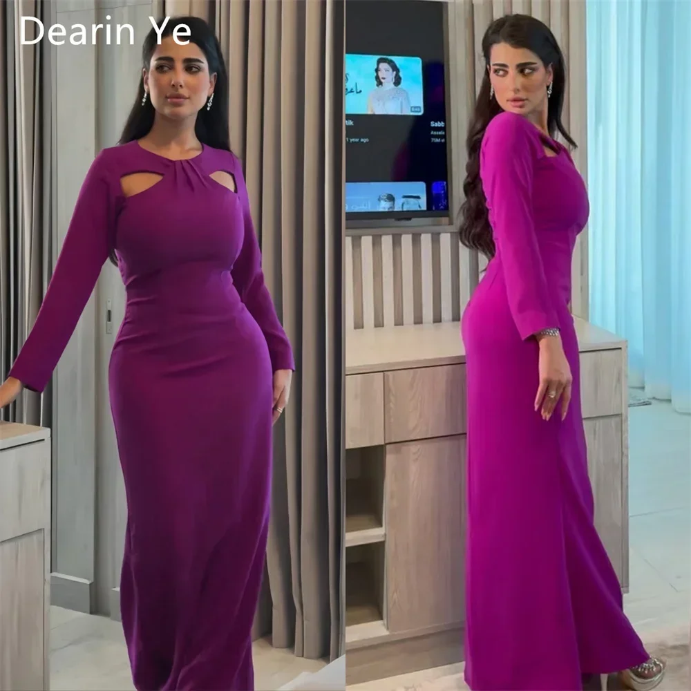 

Customized Formal Dress Saudi Arabia Dearin Jewel Column Ankle Length Skirts Vertically Bespoke Occasion Dresses Evening Prom Go