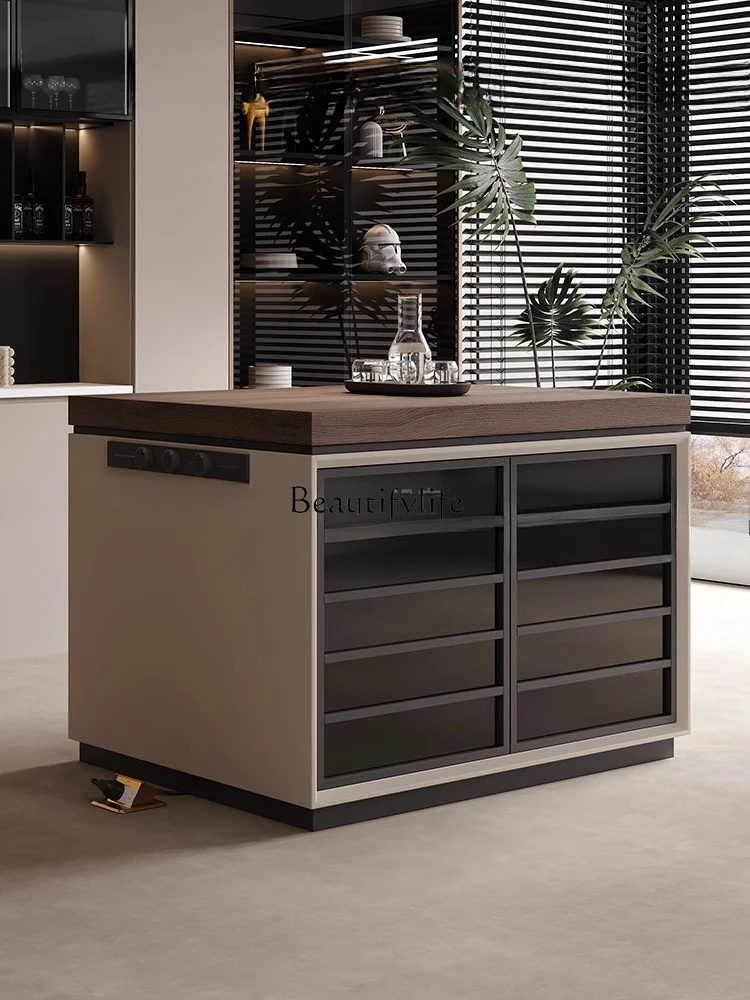 

*Slate island cabinet Separate open middle island cabinet Advanced removable Italian minimalist multi-functional side cabinet