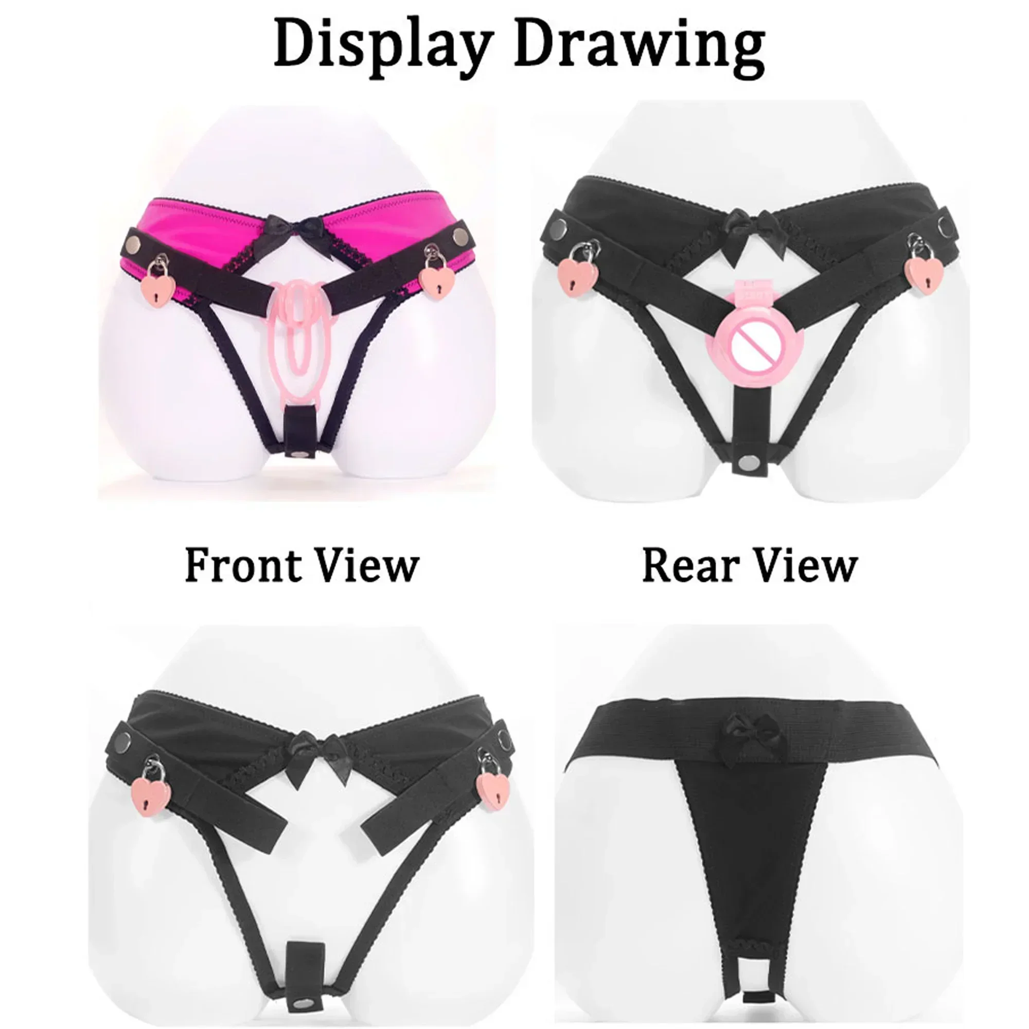 Sissy Fufu Clip Male Chastity Belt Chastity Underwear with Locking Penis Ring Men's Sex Toys Penis Training Bondage For Gay 18+ view 3