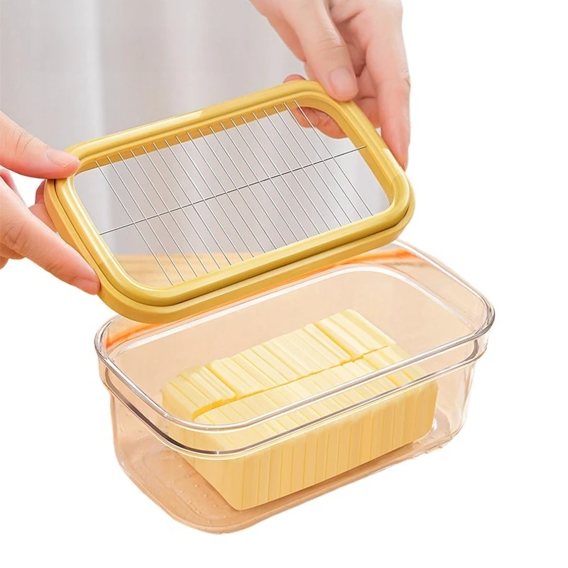 Butter cutting and storage box, sealed 500g, with lid, dustproof, dispensing box, cheese slice fresh-keeping box