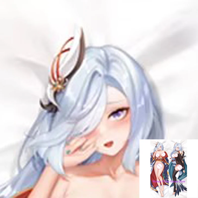 

Dakimakura Anime Pillow Cover Shenhe Double Sided Print Life-size Halloween Christmas Decoration