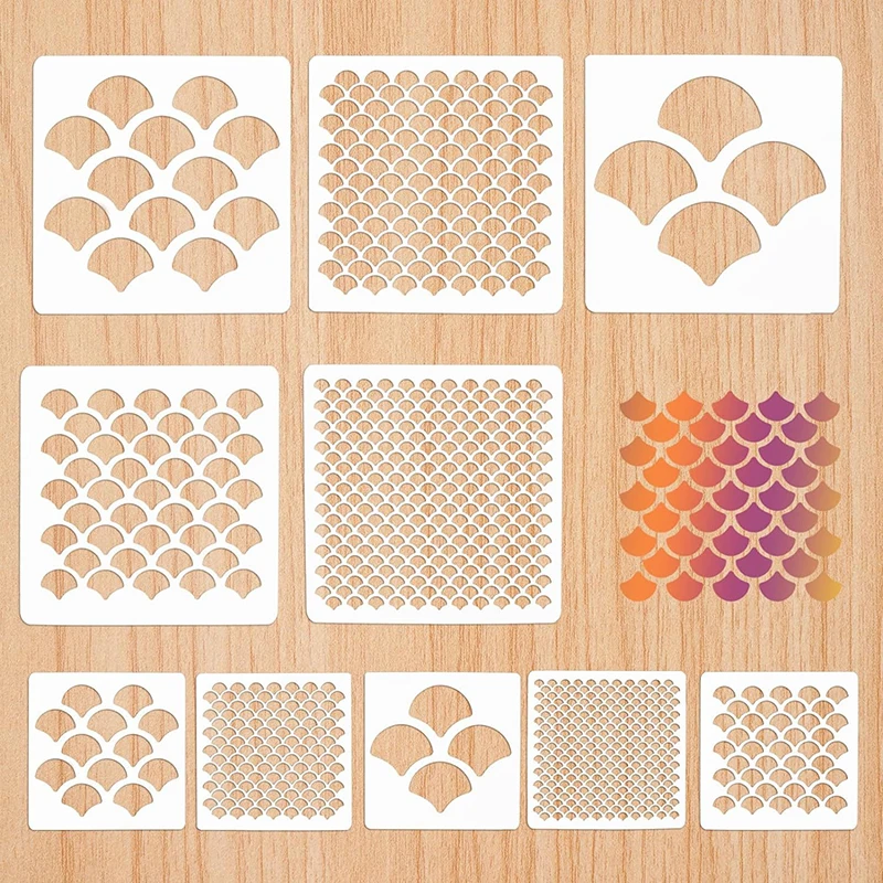Face Painting Cutout Template Fish Scale FacePainting Stencils Stencils For Painting Makeup Stencil Reusable Face Paint Stencils