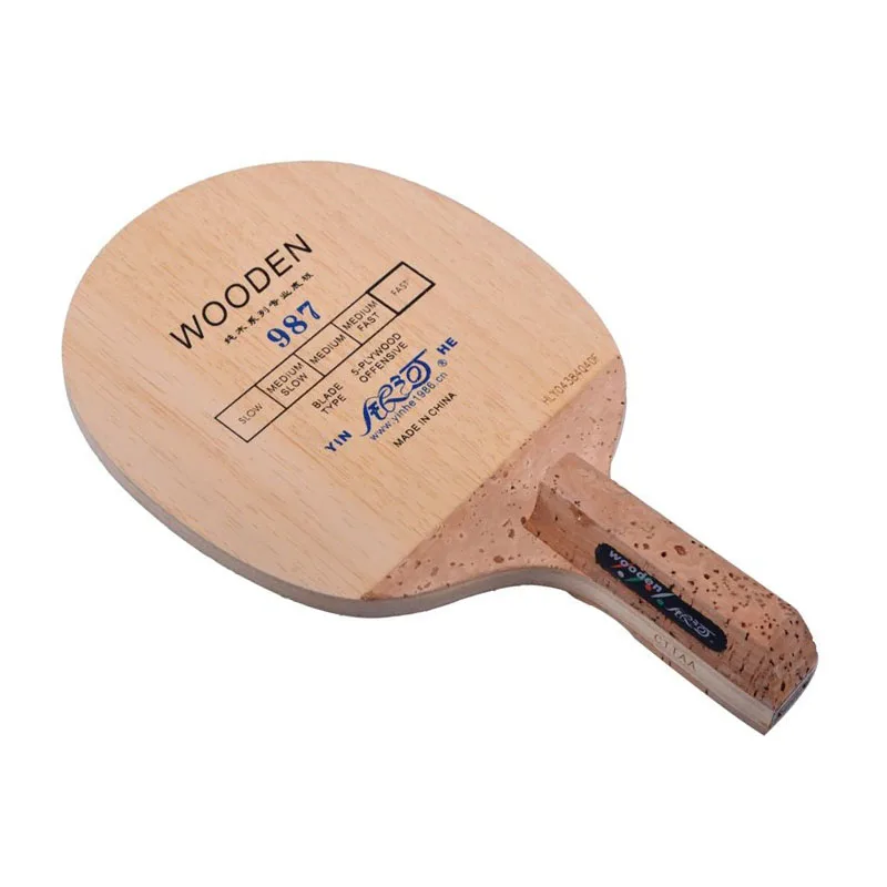 Yinhe 987 Tischtennisschläger im koreanischen Stil (5-lagiges Holz), japanischer Penhold (JS), Griff, Schläger, Tischtennisschläger – Detail 3