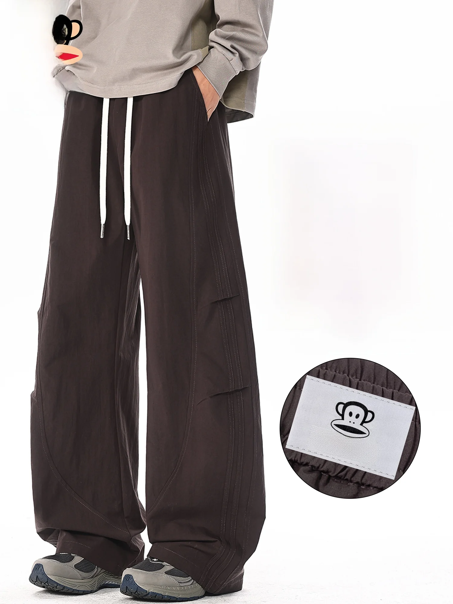 

Мужские повседневные брюки Paul Frank Loose Folded Knife: весенние, американские, функциональные, широкие, рабочие, удобные, прямого кроя