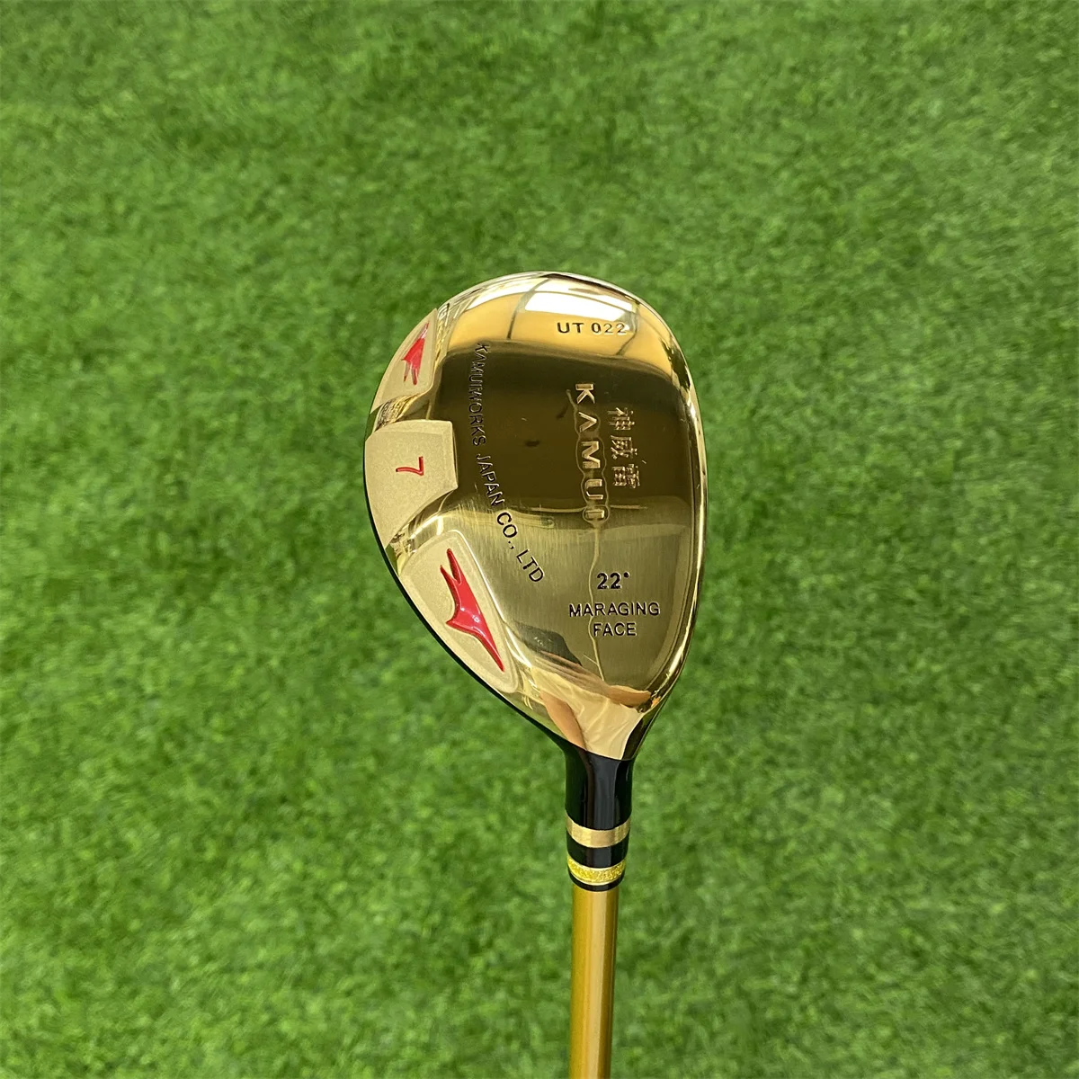 Golf Club 19 22 Degrees Equipped with R SR S Three Levels of Shaft and Special Head Cover Gold  Golf Hybrid Club