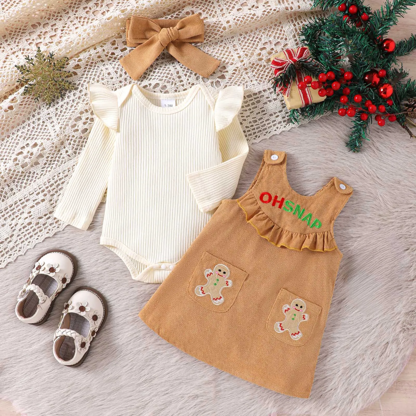 

Little Girl Fashion Outfits Baby Girl Outfit Ribbed Romper Corduroy Overall Dress Cute Newborn Stretch Receiving Blanket