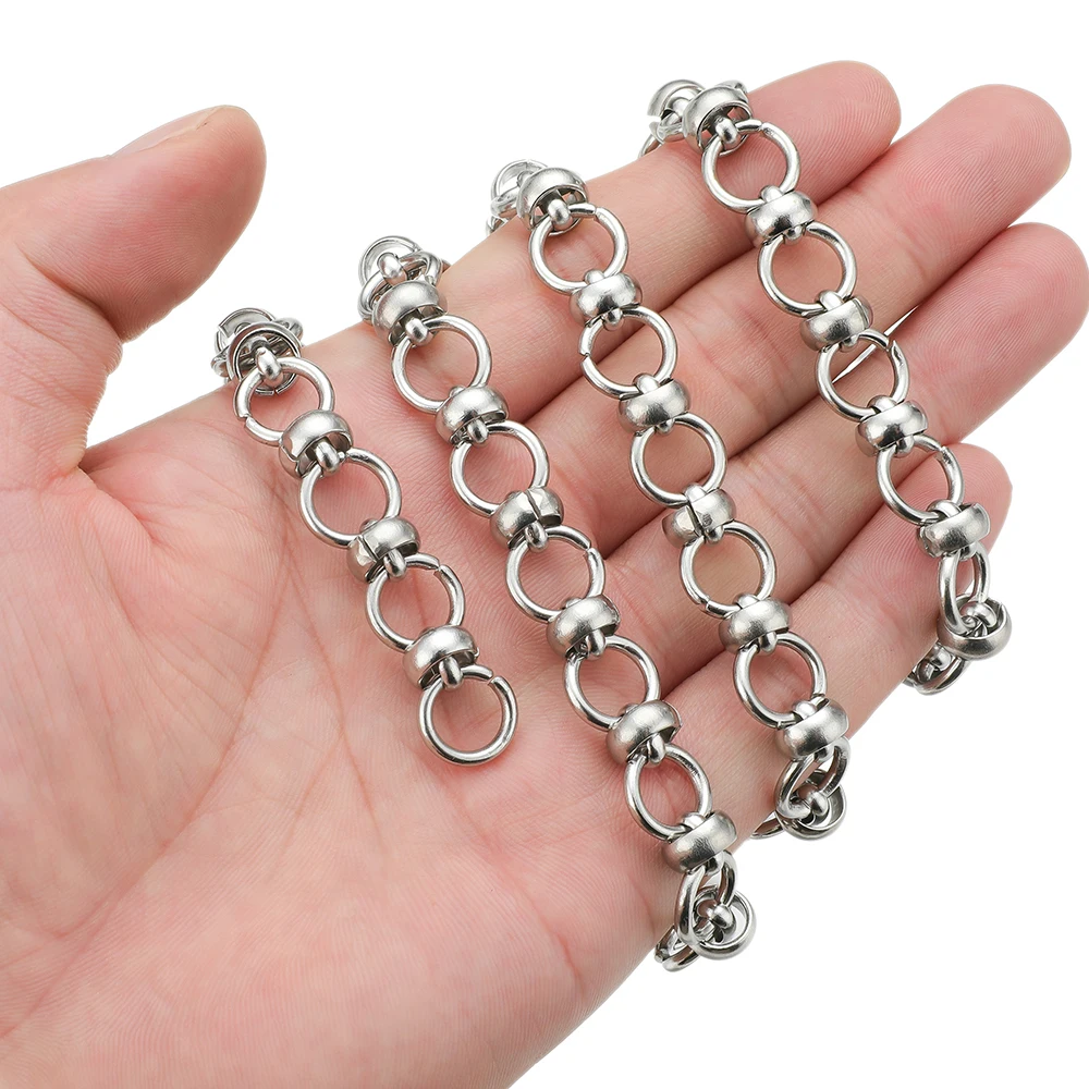 1 Meter Stainless Steel Circle Knot Chains for DIY Necklace Findings Bracelet Supplies Jewelry Making Components Wholesale