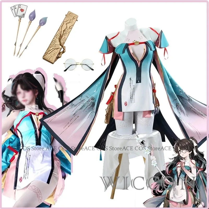 

Новый костюм для косплея Wuthering Waves Zhezhi, реквизит для девочек, розовый наряд в стиле аниме, одежда для ролевых игр на Хэллоуин, женское платье Outf