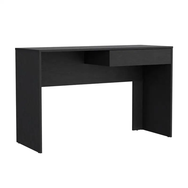 Black Computer Desk with Drawer - Stylish Workspace Furniture for Home Office