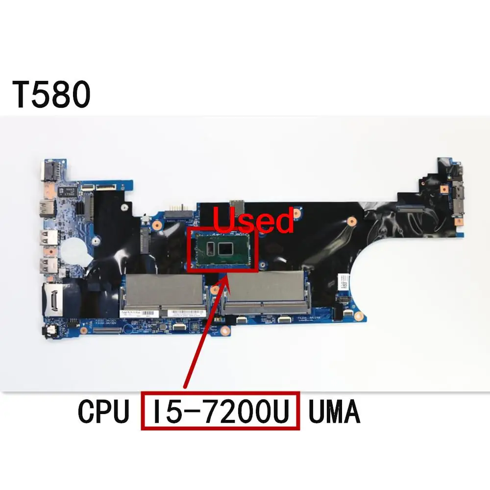 

Used For Lenovo ThinkPad T580 Laptop Motherboard Main Board CPU I5-7200U UMA FRU 01YR248 01YR249