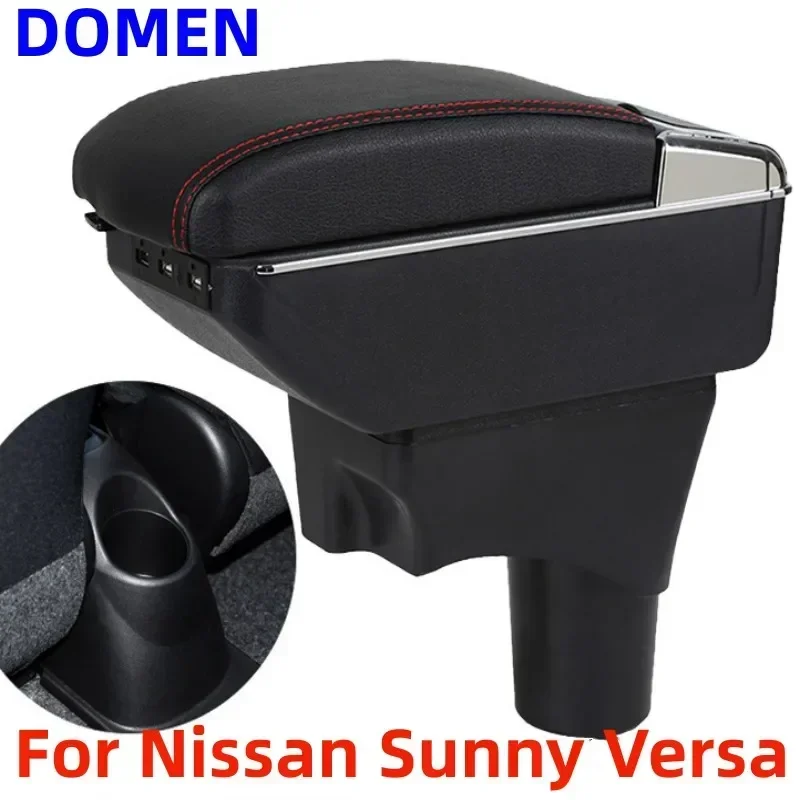 

For Nissan Sunny Versa armrest box Dedicated original factory punch free central armrest original modified accessories USB