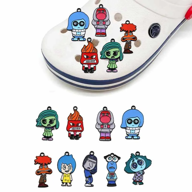 

MINISO Funny Cartoon Inside Out Shoe Charms Family Characters Metal Fashion Sandals Pin DIY Accessories Decorate Boys Gifts