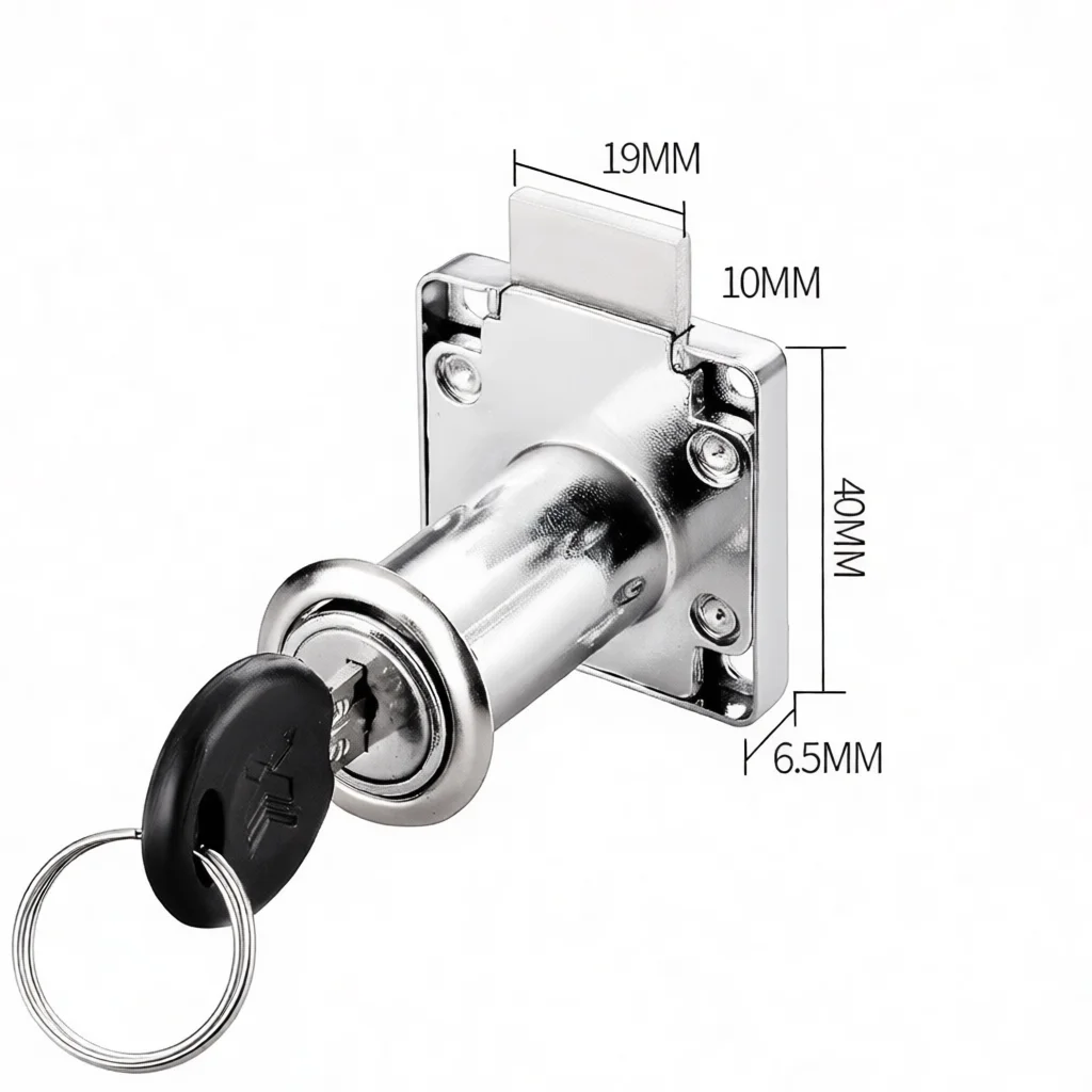 Office Drawer Lock Furniture Cabinet Hardware Classic Metal Latch Security Protection For Desk Storage Wardrobe Cabinets