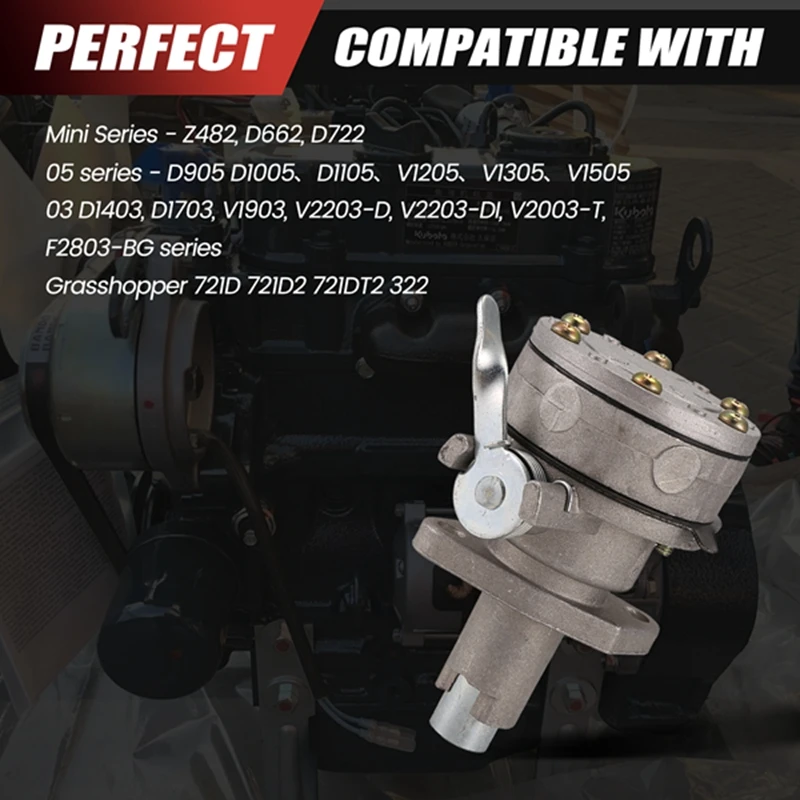 16604-52032 Engine Transfer Fuel Pump For Kubota Z482 D662 D722 D905 V1903 V2203-D Grasshopper 721D 721D2 1660452032