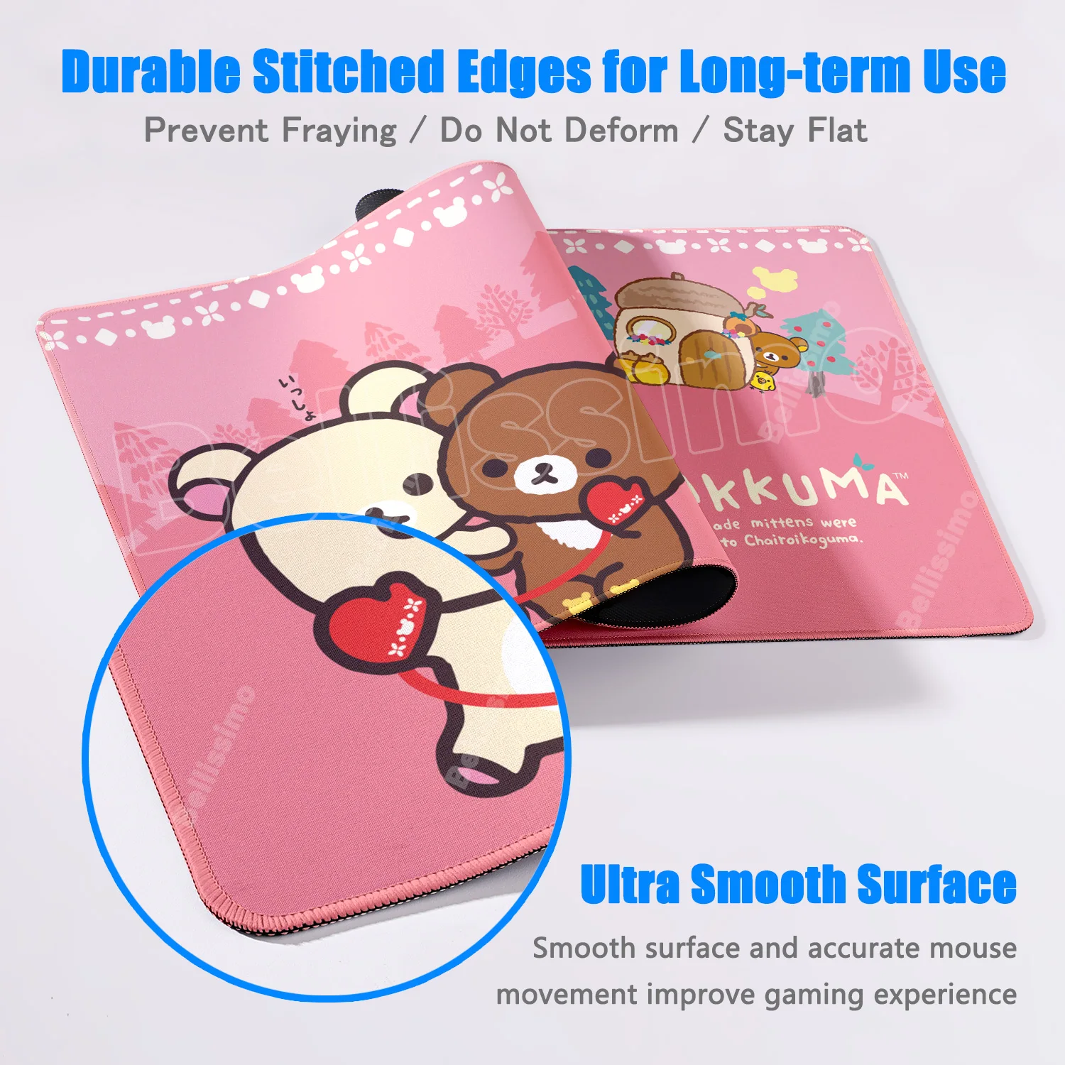 XXL 漫画マウスパッド コリラックマ リラックマ アニメ かわいいキーボードラグ ラップトップ かわいいゲーミングラバーマウスパッド コンピュータ HD デスクマット