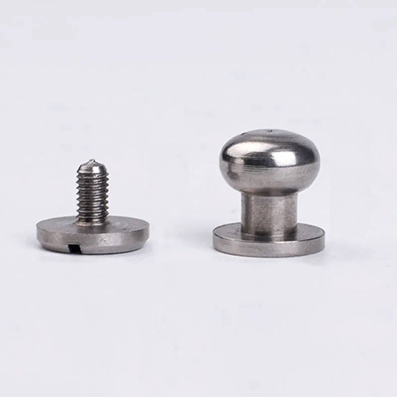 Stainless Steel Belt Rivet Wallet Bag Screw Pacifier Nail Head Monk DIY Handmade Leather Craft Key Case Hardware Part