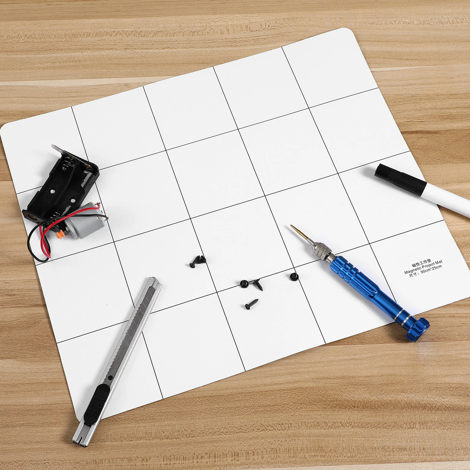 

Magnetic Work Pad Grid Design Screw Holder Rewritable Tool Mat Electronics Repair Small Parts Organizer Magnetic Mat Accessories