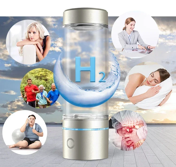 High concentration water electrolysis H2 content 3000ppb multifunction hydrogen generator hydrogen bottle