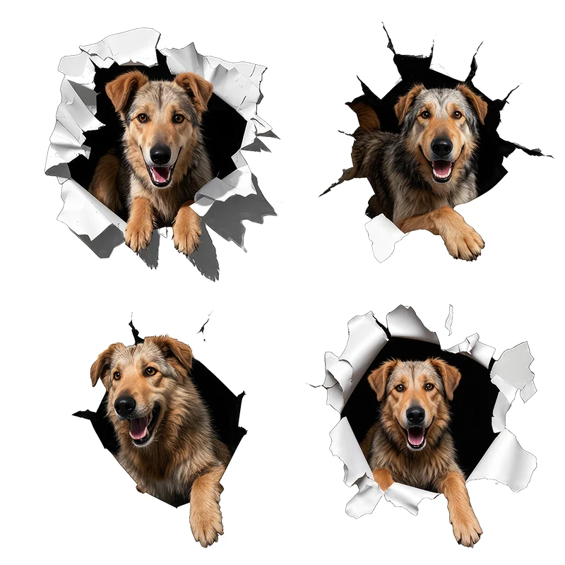 Three Ratels CG183 lovely dog stickers for home decoration waterproof car decals