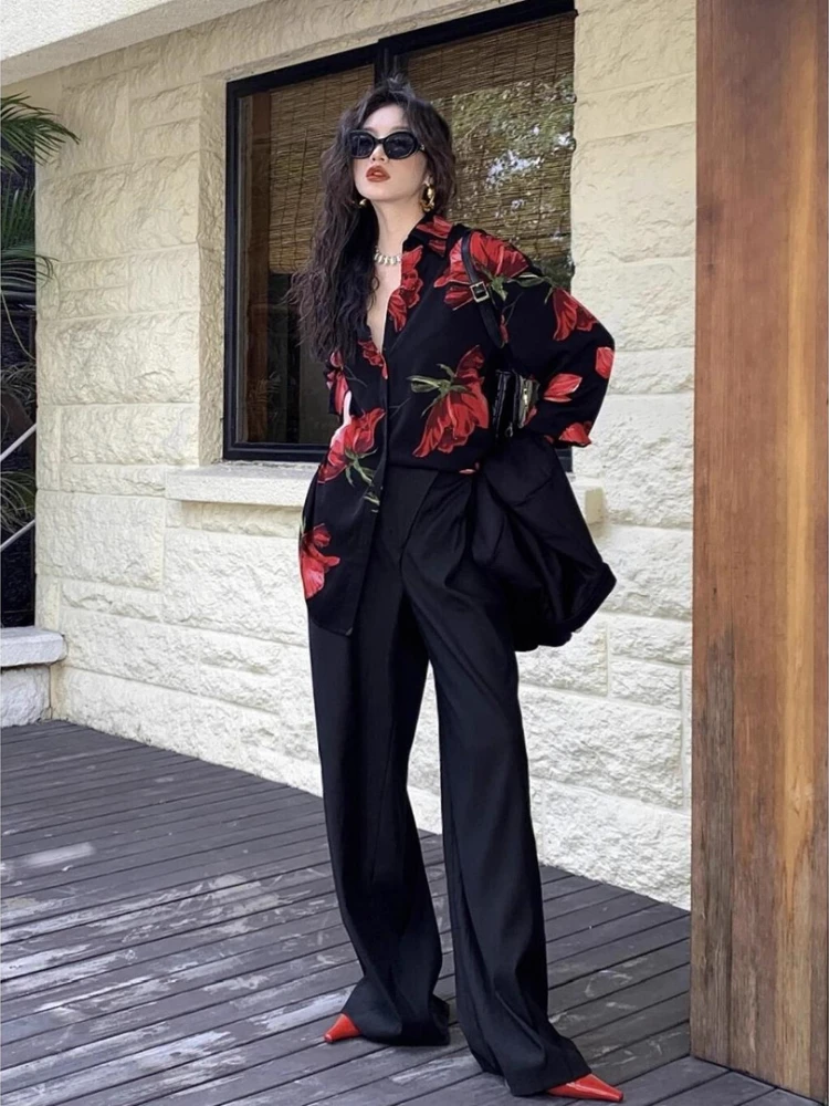 Camicie e camicette con bottoni per donna Stile coreano Bellissimo in promozioni Novità 2025 Abiti popolari Cool New Flower Woman Top