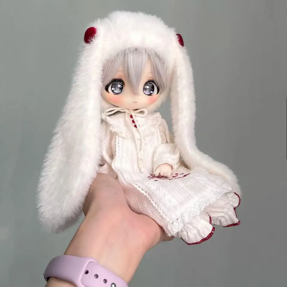 

1/6 кукольный костюм для куклы Bjd 30 см, пижама с кроликом, одежда для девочек, игрушки, платье, игровой домик, модные аксессуары для кукол, без куклы