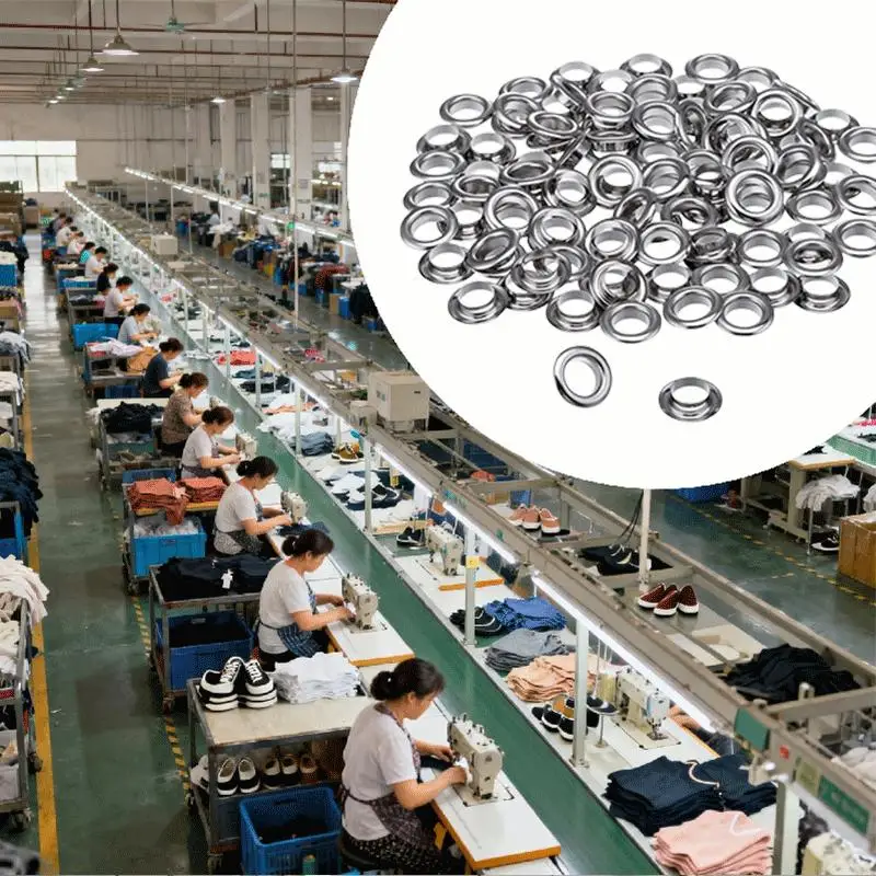85Pcs 8mm DIY eyelet kit with washers, easy to install, for leather briefcase lanyard holes, business bag parts