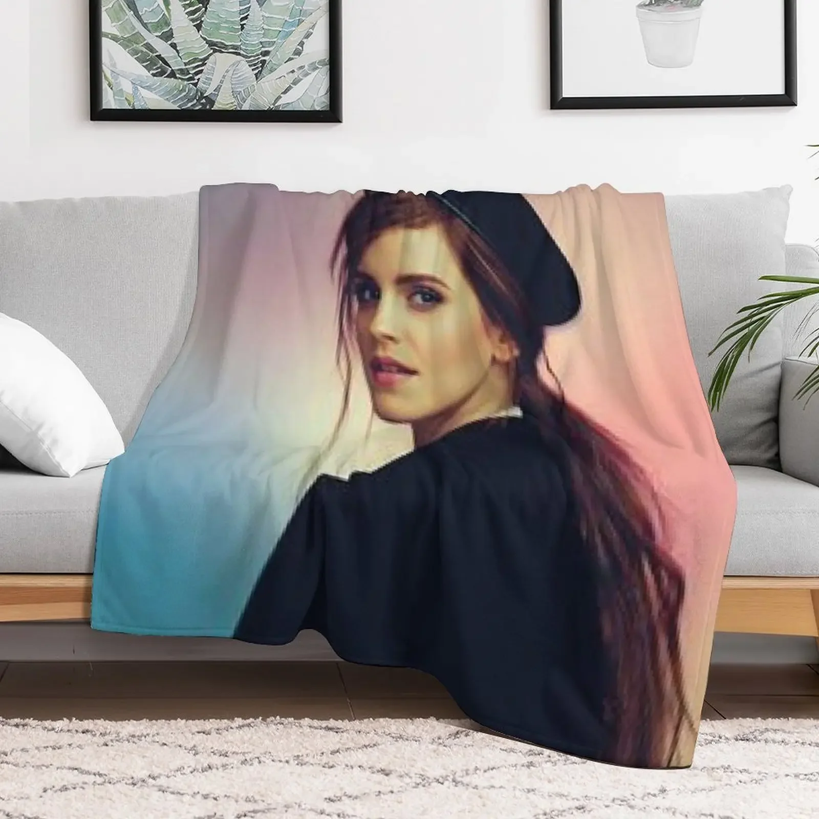 إيما واتسون رمي بطانية لبطانيات الأريكة الزخرفية أرائك الديكور بطانيات الشعر لبطانيات الأرائك