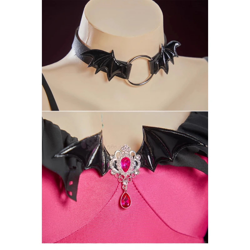 Draculaura Cosplay Costume Anime High Sexy Swimsuit Lovely Uniform Halloween Party Role Play Outfit Women Sweet Beach dress view 5
