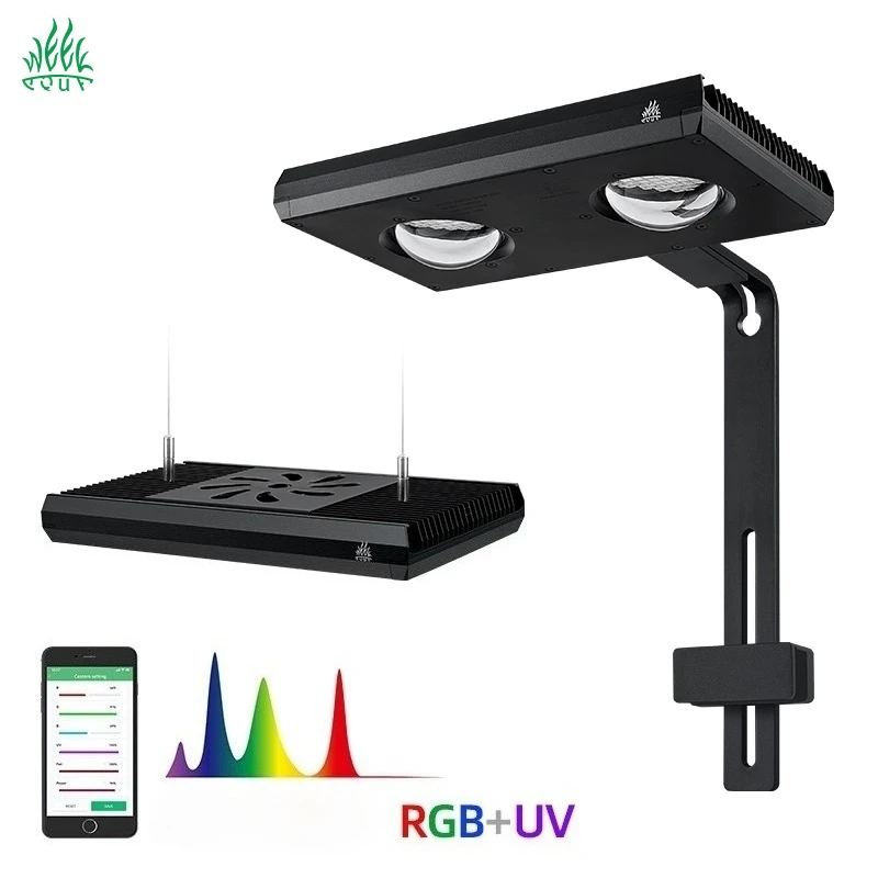 Week Aqua  Z Series Z400D PRO Aquatic Planted Aquarium LED RGB+UV Lamp Beads Full Spectrum Mobile APP Control For Fish Tank