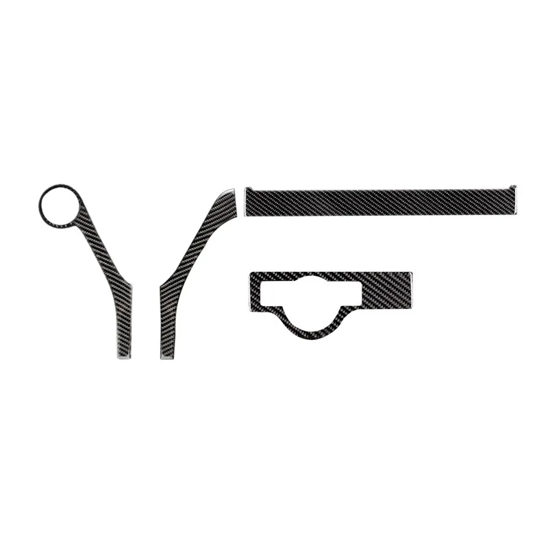 لوحة تحكم مركزية للسيارة من ألياف الكربون/مفتاح المصباح/غطاء شريط لوحة القيادة للركاب لسيارة Mercedes Benz C Class W204