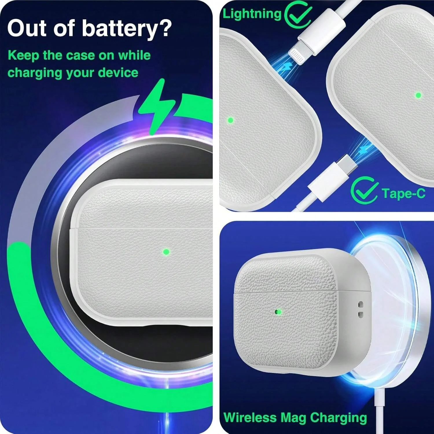 Funda de cuero de lujo con patrón para Airpods 4 2024, funda protectora a prueba de golpes con hebilla de Metal para AirPods Pro de segunda generación