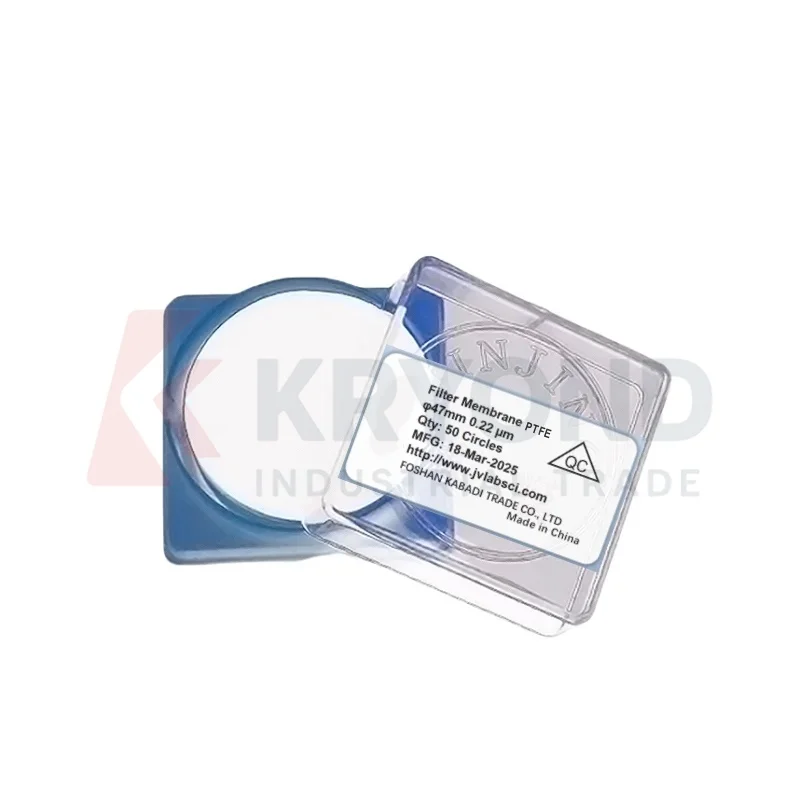 Hydrophobic PTFE Membrane Filter 47mm Diameter 0.1-5um Pore Size 50/PK Non-Sterile Lab Filtration