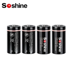 Soshine 3V CR123A 1600mAh Battery 3 Volt Lithium Batteries Non-Rechargeable Battery for Digital Camera Wireless Mouse Calculator